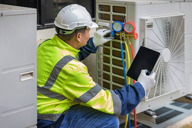 Professional Hvac technician working in Jones, MI